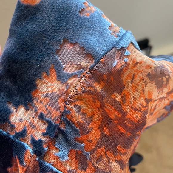 Anthropologie Velvet Burnout Wrap Dress - Picture 6 of 6